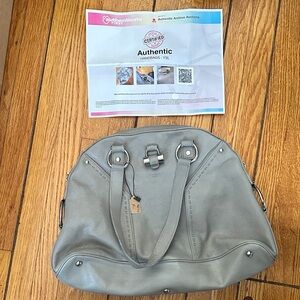 Yves Saint Laurent Elegant Gray Shoulder Bag